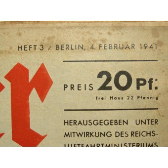 Der Adler, Nr. 3, 4. Février 1941, Lehrtruppen der deutschen Luftwaffe en Rumänien. Sonderbericht. Espenlaub militaria